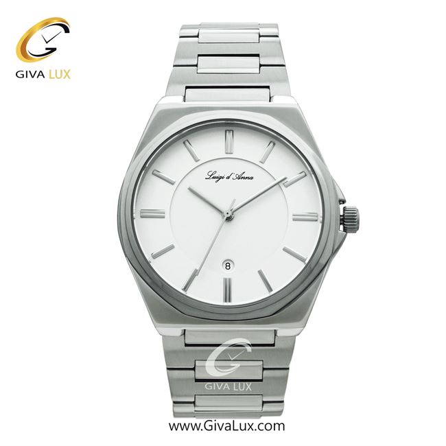 ساعت مچی اورجینال مردانه LdA | لوئیجی د آنا | Luigi d'Ana نقره ای | نقره ای| سفید| کد رفرنس 2440